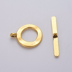 Antique Golden Tibetan Style Toggle Clasps, Antique Golden, Lead Free and Cadmium Free, Antique Golden, 21x17mm, Hole: 2mm
