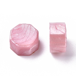 Pink Sellado de partículas de cera, para sello de sello retro, octágono, rosa, 9 mm, sobre 1500 unidades / 500 g