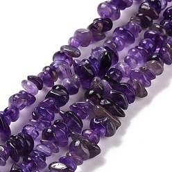Amethyst Natural Amethyst Chip Bead Strands, 5~8x5~8mm, Hole: 1mm, about 31.5 inch