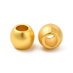 Matte Gold Color Rack Plating Alloy European Beads, Large Hole Beads, Lead Free & Cadmium Free & Nickel Free, Rondelle, Matte Gold Color, 9.5x8mm, Hole: 4.5mm