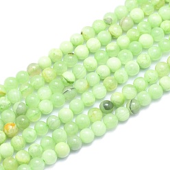 Jade Blanc Perles naturelles, perles de jade , imitation calcite verte ronde, teint, 6mm, Trou: 0.8mm, Environ 60 pcs/chapelet, 14.96 pouce (38 cm)