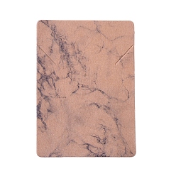 Bois Solide Carton de cartes d'affichage de collier, rectangle avec motif en marbre, burlywood, 6.95x5x0.05 cm