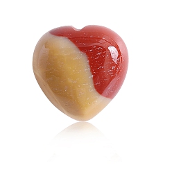 Mokaite Pierres de guérison naturelles mookaïte, coeur amour pierres, pierres de poche pour l'équilibrage du reiki, cœur, 15x15x10mm