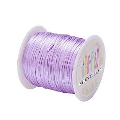 Medium Purple Nylon Thread, Rattail Satin Cord, Medium Purple, 1.0mm, about 76.55 yards(70m)/roll