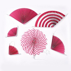(52) Непрозрачная лаванда Красочные колесо папиросной бумаги вентилятор ремесло, на день рождения свадебные украшения, разноцветные, 18~40 см, 6шт / комплект