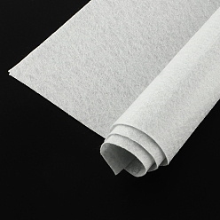 Blanc Fumé Feutre aiguille de broderie de tissu non tissé pour l'artisanat de bricolage, carrée, fumée blanche, 298~300x298~300x1 mm, sur 50 PCs / sac