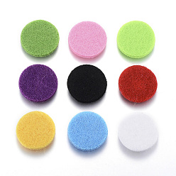 Mixed Color Fibre Perfume Pads, Essential Oils Diffuser Locket Pads, Flat Round, Mixed Color, 22x3mm