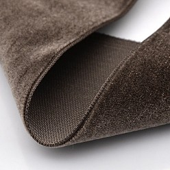 Saddle Brown Polyester Velvet Ribbon for Gift Packing and Festival Decoration, Saddle Brown, 2 inch(50mm), about 20yards/roll(18.29m/roll)