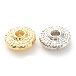 Mixed Color Rack Plating Alloy Spacer Beads, Lead Free & Cadmium Free, Long-Lasting Plated, Disc, Mixed Color, 8x3mm, Hole: 1.8mm