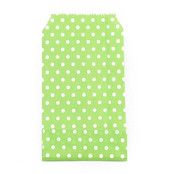 Pale Green Kraft Paper Bags, No Handles, Storage Bags, White Polka Dot Pattern, Wedding Party Birthday Gift Bag, Pale Green, 15x8.3x0.02cm