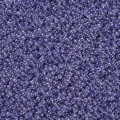 Bleu Ardoise Moyen 12/0 grader des perles de rocaille en verre rondes, Ceylan, bleu ardoise moyen, 2x1.5mm, Trou: 0.7mm, environ 48500 pcs / livre