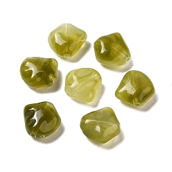 Olive Perles acryliques transparentes, pentagone, olive, 14.5x14.5x6.7mm, Trou: 1.8mm, environ595 pcs / 500 g