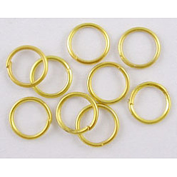 Oro Anillos de cobre amarillo del salto, anillos del salto abiertos, sin cadmio y níque y plomo, dorado, 7x1 mm, 18 calibre, diámetro interior: 5 mm, Sobre 4000 unidades / 500 g
