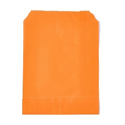 Orange Sacs en papier kraft écologiques, sacs-cadeaux, sacs à provisions, rectangle, orange, 18x13x0.02 cm