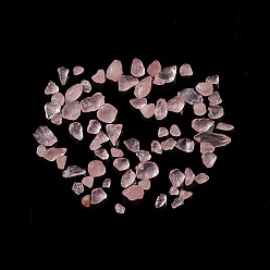 Quartz Rose Rose naturelle perles de pépites de quartz, pas de trous / non percés, 3~7x2~6x1.5~5mm, environ11200 pcs / 1000 g