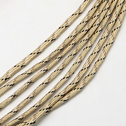 Bois Solide 7 âmes intérieures cordes en polyester et spandex, pour la fabrication de bracelets en corde, burlywood, 4mm, environ 109.36 yards (100m)/paquet, 420~500g / bundle