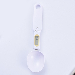 White Electronic Digital Spoon Scales, 500g/0.1g Accurate Weighing Teaspoon Scale, with LCD Display, with Electronic, White, 233x57.5x20.5mm