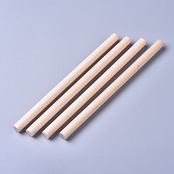 Blanc Floral Des bâtons de bois, tiges de cheville, pour le modèle architectural de construction artisanale de sucettes, floral blanc, 140x8mm