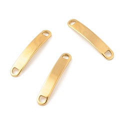 Golden Ion Plating(IP) 201 Stainless Steel Link Connectors, Oval, Golden, 36x6x2mm, Hole: 3mm