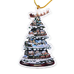 Coloré Décoration pendentif arbre de Noël en acrylique, pour une fête de Noël ou des ornements suspendus avec réflecteur de voiture, colorées, 204mm