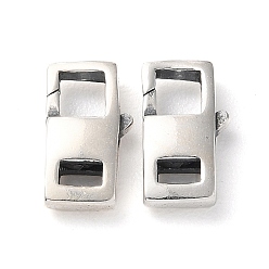 Antique Silver 925 Thailand Sterling Silver Lobster Claw Clasps, with 925 Stamp, Rectangle, Antique Silver, 12x7x3mm, Hole: 3x2mm