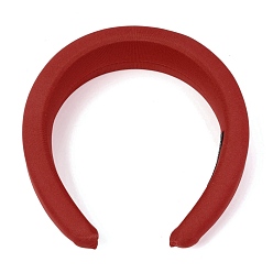 Brique Rouge Bandeaux épais en éponge de polyester, pour les femmes lunette accessoires de cheveux, firebrick, 15~40mm, diamètre intérieur: 145x120 mm