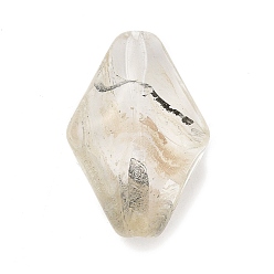 Clair Des billes de verre transparentes, pierres précieuses d'imitation, losange, clair, 27x18x9mm, Trou: 1.2mm