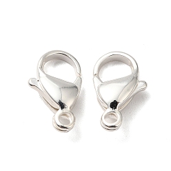 925 Sterling Silver Plated 304 Stainless Steel Lobster Claw Clasps, 925 Sterling Silver Plated, 15x9x4mm, Hole: 1.8mm