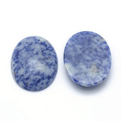 Jaspe Avec Point Bleu Cabochons de jaspe tache bleue naturelle, ovale, 40x30x7.5~8mm