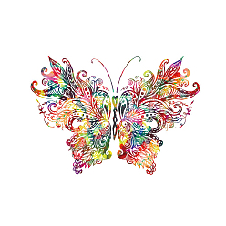 Colorido Juego de pegatinas con el logotipo de la película de transferencia de calor de mariposa para mascotas, para camiseta de bricolaje, , sombreros, chaquetas, colorido, 250x250 mm