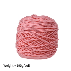 Flamingo 190g 8-Ply Milk Cotton Yarn for Tufting Gun Rugs, Amigurumi Yarn, Crochet Yarn, for Sweater Hat Socks Baby Blankets, Flamingo, 5mm