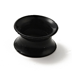 Negro Medidores de tapones para los oídos de silicona, Expansor de oreja de túnel para hombres y mujeres., negro, 9x16 mm, pin: 12 mm
