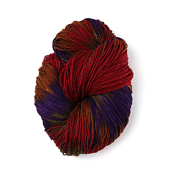 Разноцветный 4-слойная пряжа из акриловых волокон, для ткачества, вязание крючком, сегмент окрашенный, красочный, 0.3 мм