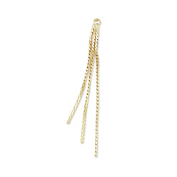 Golden Brass Serpentine Chains Tassel Big Pendants, Golden, 61.5x3x1mm, Hole: 1.8mm