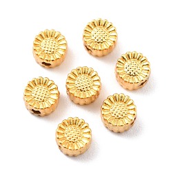 Matte Gold Color Rack Plating Alloy Beads, Cadmium Free & Lead Free, Long-Lasting Plated, Flower, Matte Gold Color, 5.5x3.5mm, Hole: 1.2mm