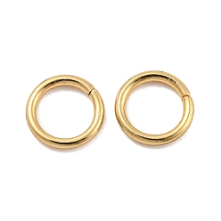 Золотой 304 кольца прыжок из нержавеющей стали, паяные кольца, Замкнутые кольца для прыжков, золотые, 18 датчик, 7x1 мм, внутренний диаметр: 5.5 мм