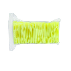 Verde de Amarillo Aguja de hilo de coser a mano de plástico, bordado de ojos grandes, aguja de suéter hecha a mano, Al por mayor aguja de plastico, amarillo verdoso, 90 mm, 1000 unidades / bolsa