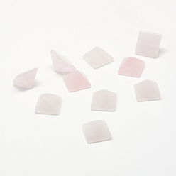 Quartz Rose Cabochons naturels en quartz rose, pyramide, 14x14x10mm