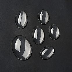Clair Cabochons de verre transparent, ovale, mixedstyle, clair, 10~18x8~13x4~5mm