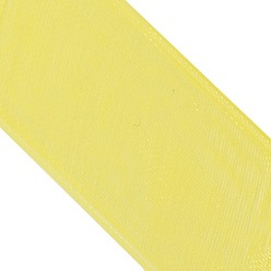 Champagne Yellow Polyester Organza Ribbon, Champagne Yellow, 3/8 inch(9mm), 200yards/roll(182.88m/roll)