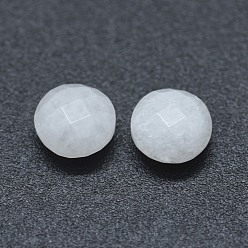 Rainbow Moonstone Natural Rainbow Moonstone Cabochons, Faceted, Flat Round, 6x3~3.5mm