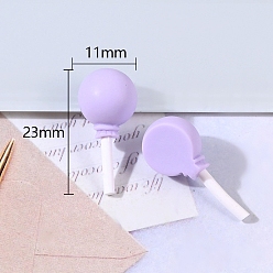 Lilac Opaque Resin Decoden Cabochons, for Hair Accessories, Imitation Food, Balloon, Lilac, 23x11mm
