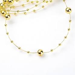 Oro Cordón de plástico guirnalda cadena, ideal para la cortina de la puerta y el material de bricolaje decoración de la boda, rondo, oro, 0.2 mm
