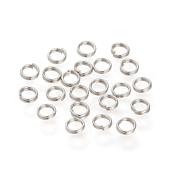 Stainless Steel Color 304 Stainless Steel Split Rings, Double Loops Jump Rings, Stainless Steel Color, 4x2mm, about 20000pcs/1000g