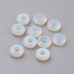 Opalite Opalite European Beads, Large Hole Beads, Rondelle, 14x8mm, Hole: 6mm, 30pcs/box