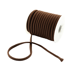 Coconut Brown Soft Nylon Cord, Flat, Coconut Brown, 5x3mm, about 21.87 yards(20m)/roll