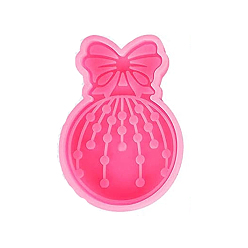 Bowknot DIY Christmas Theme Pendant Silicone Molds, Resin Casting Molds, for UV Resin, Epoxy Resin Jewelry Making, Bowknot, 95x75mm