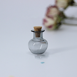 Серебро Орнамент из пробковых бутылок лэмпворк, пустые бутылки желаний, флаконы своими руками для подвесных украшений, серебряные, 1.7x2.2 см