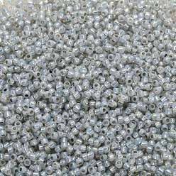 (2101) Silver Lined Grey Opal Cuentas de semillas redondas toho, granos de la semilla japonés, (2101) ópalo gris plateado, 11/0, 2.2 mm, agujero: 0.8 mm, Sobre 5555 unidades / 50 g