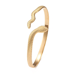Oro 304 brazaletes de acero inoxidable, brazalete de serpiente para hombres y mujeres, dorado, 1/4~5/8 pulgada (0.5~1.7 cm), diámetro interior: 2-1/8x2-5/8 pulgada (5.3x6.6 cm)
